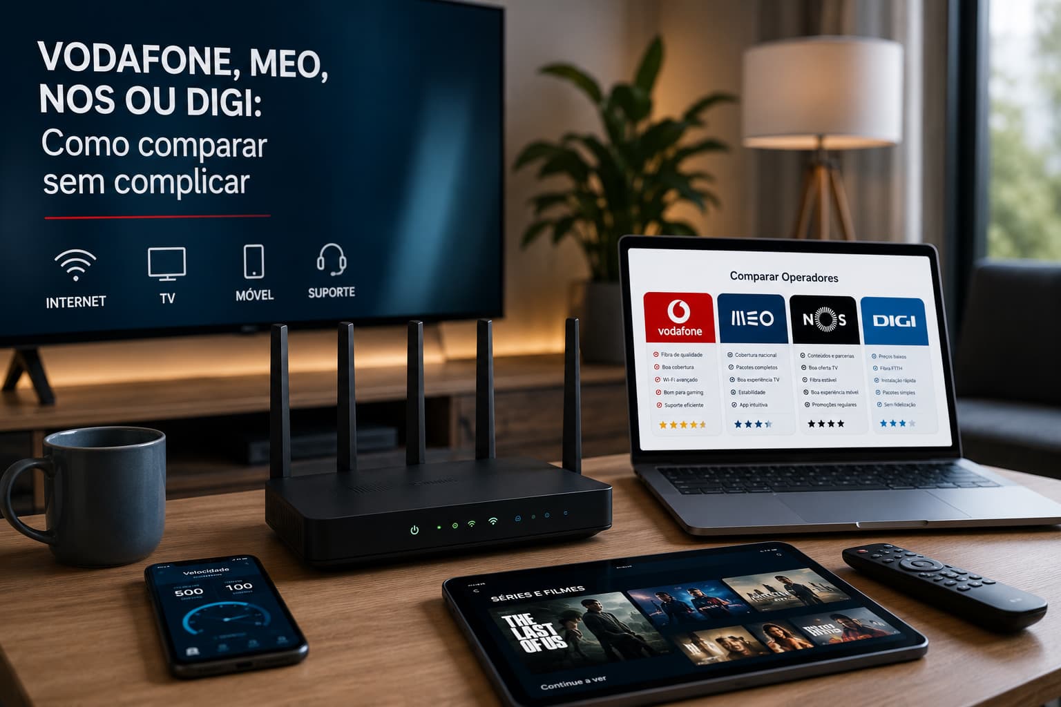 Comparação entre Vodafone, MEO, NOS e DIGI